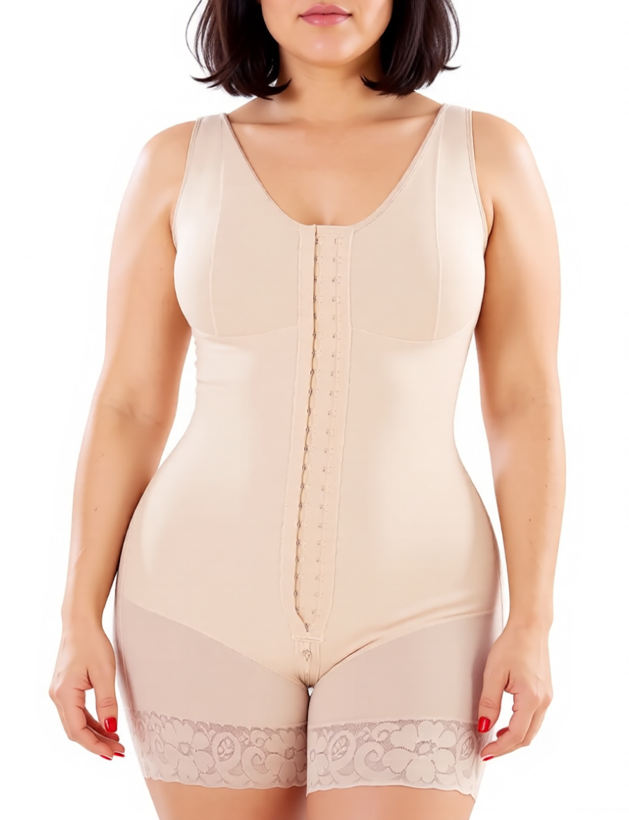 Faja sin mangas con soporte de busto para uso diario y postquirúrgico.